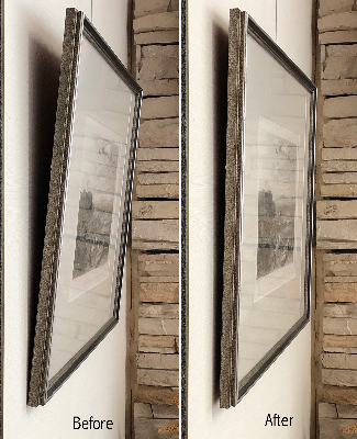 額縁の傾き修正します