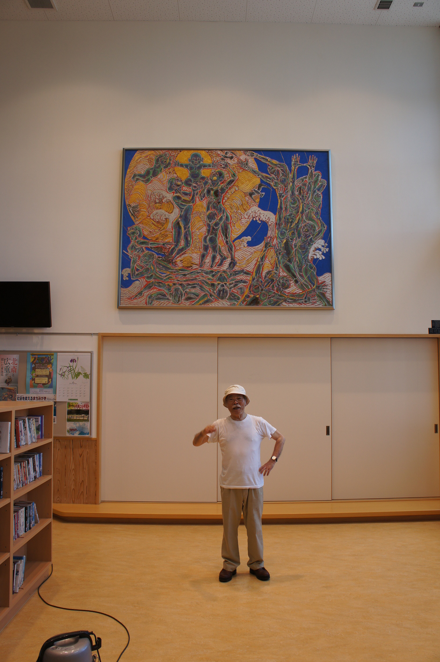 額縁高所取付完了