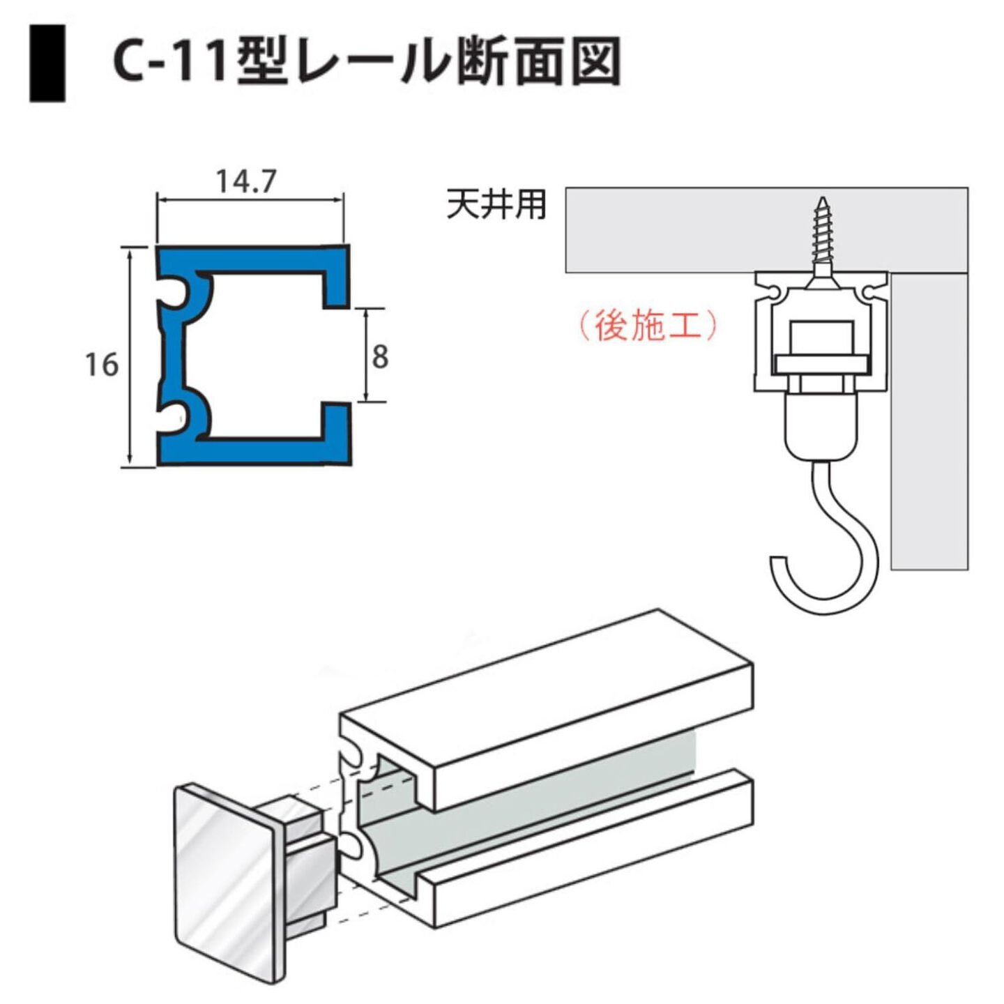 壁面でも天井でも取付可